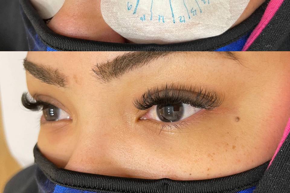Volume eyelash extensions