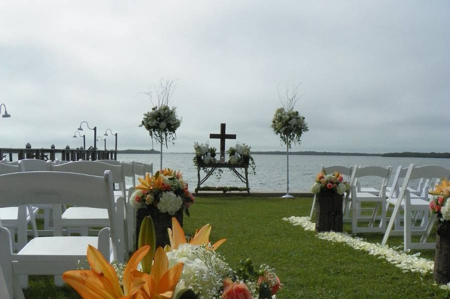 Flowers at the altar