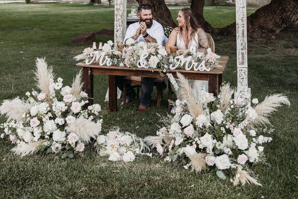 Outdoor wedding by the river