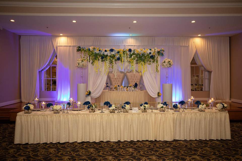 Bridal party setup