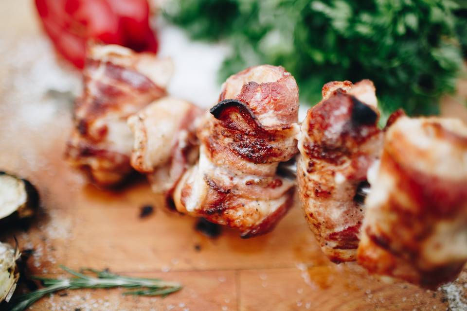 Bacon wrapped chicken