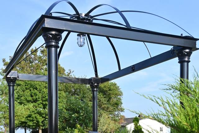 Beside pergola