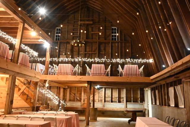 Inside barn