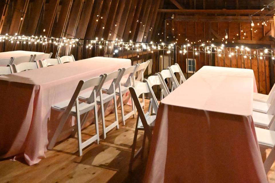 Barn at night