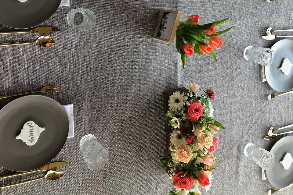 Spring tablescape