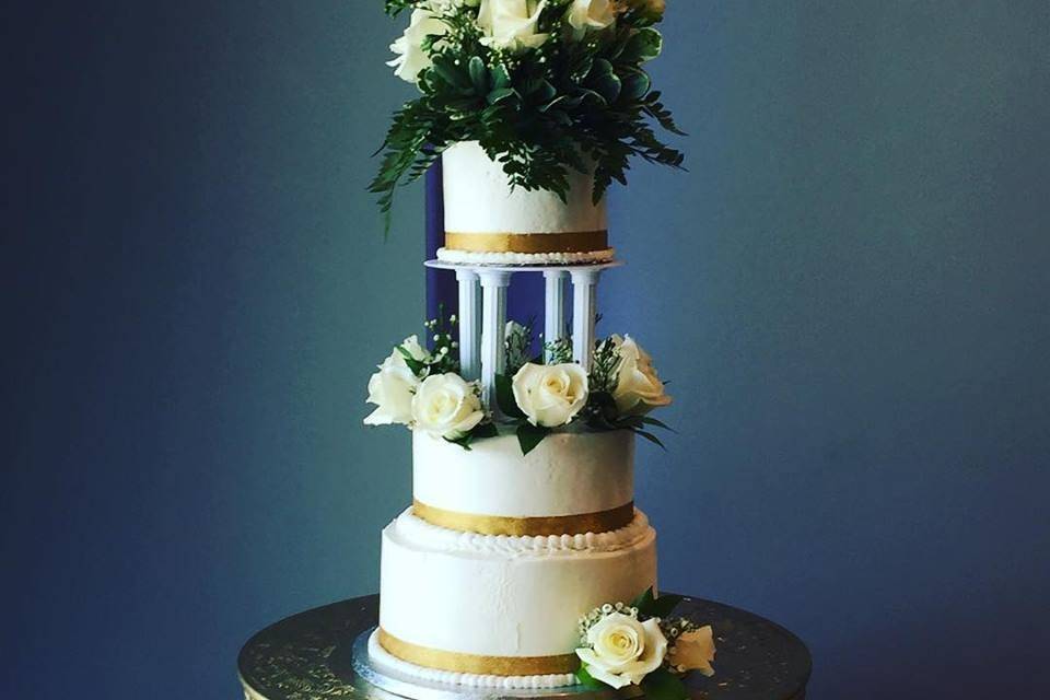 Wedding cake floral topper