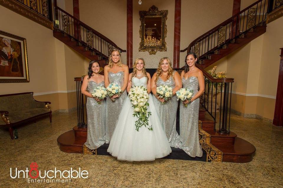 Bride and the bridemaids