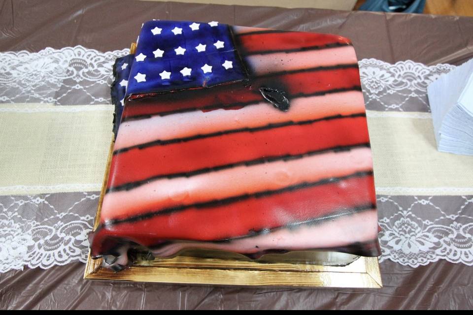 American flag cake