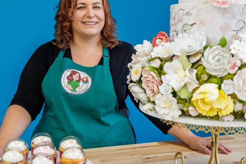 Flower base for 4 tier cake