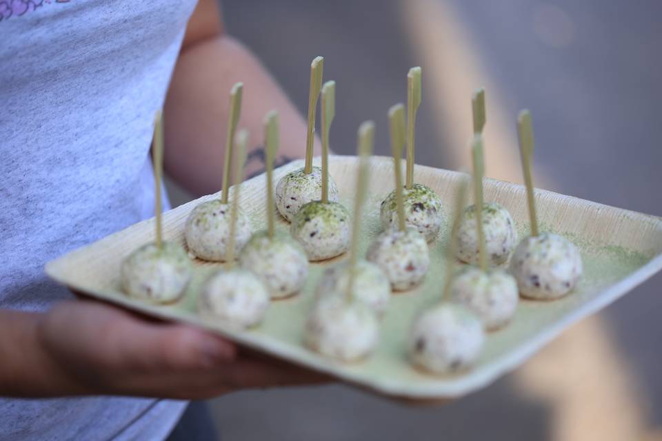 Matcha Goat Cheese Balls