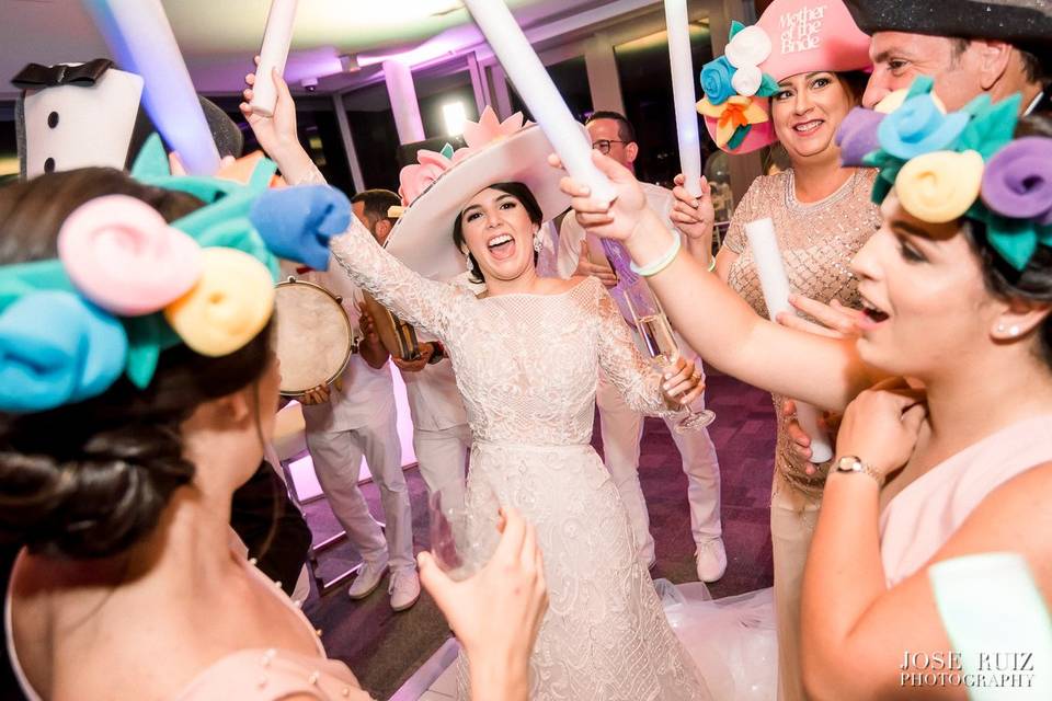 Bride with hats