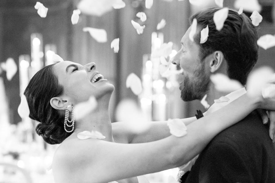 Happy couple celebrating