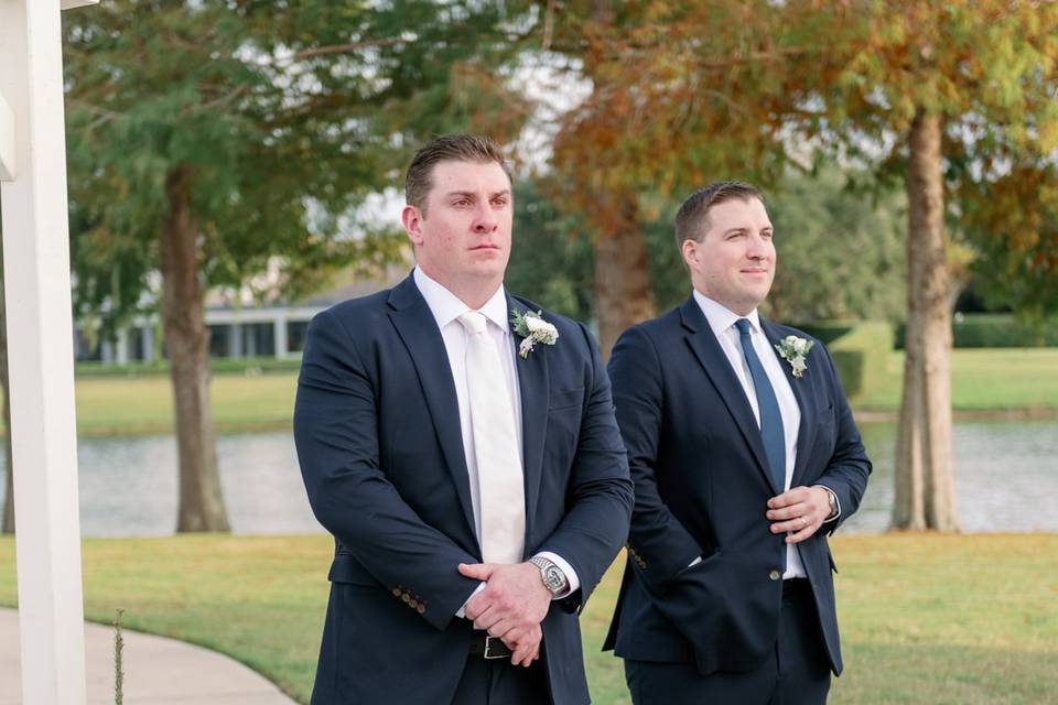 Groom at Ceremony