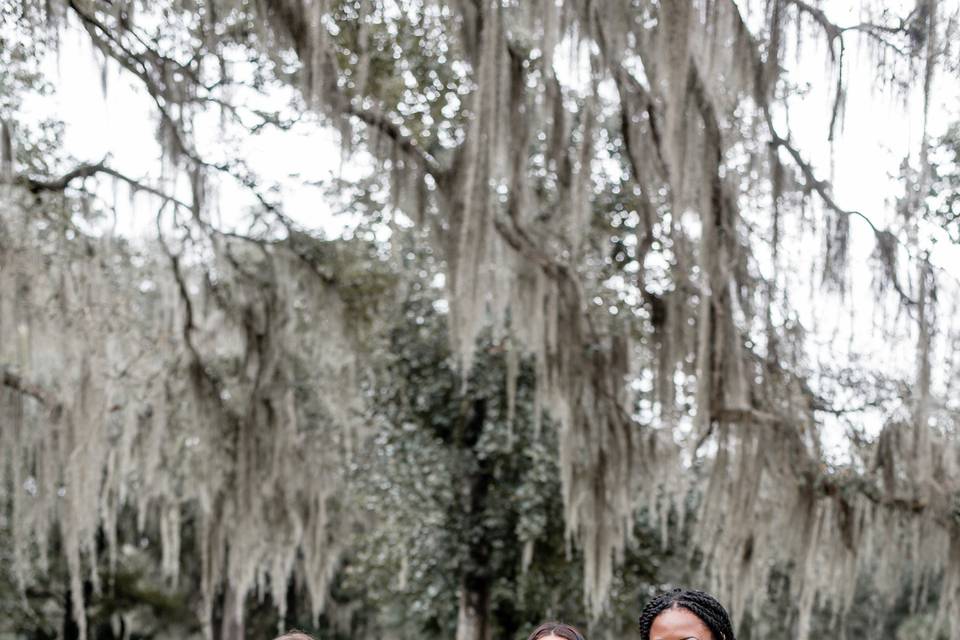 Bride and Bridesmaids