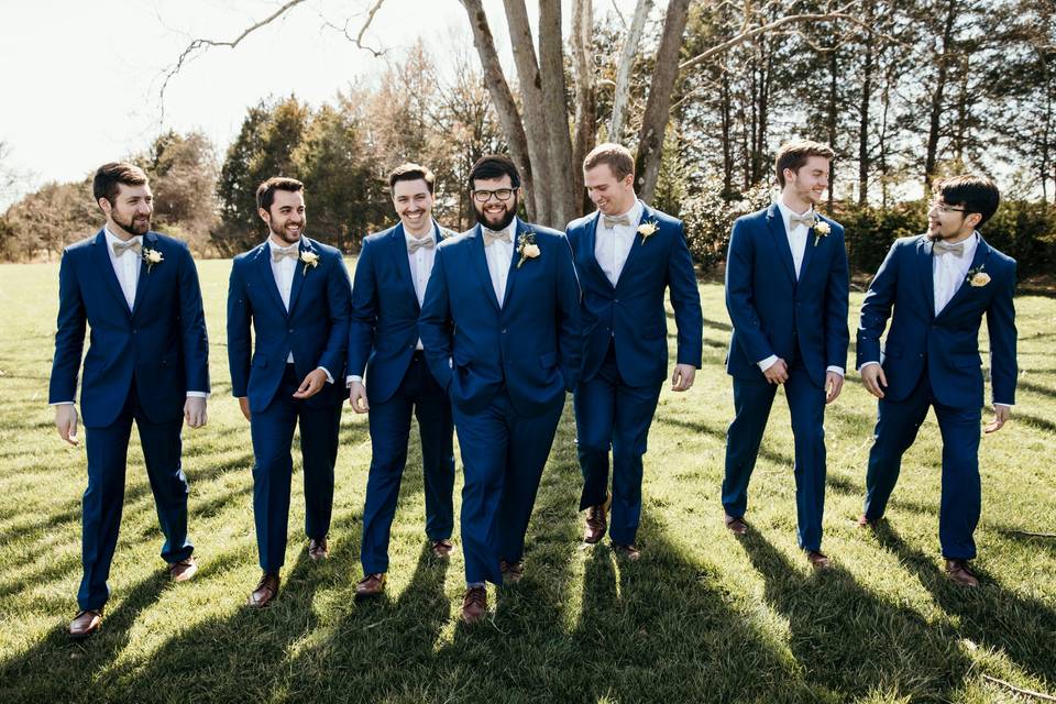 Groomsmen Walking