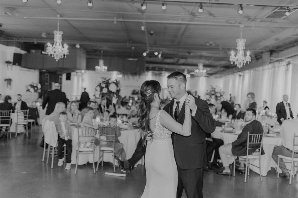 Black and white first dance