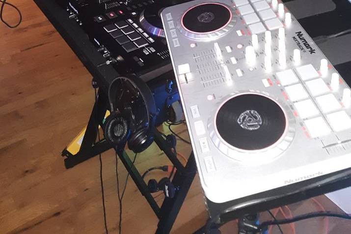 DJ equipment setup