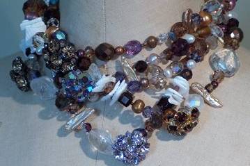 5 Different Bridesmaids Necklaces - each one one-of-a-kind Original designs by MARINELLA 2008