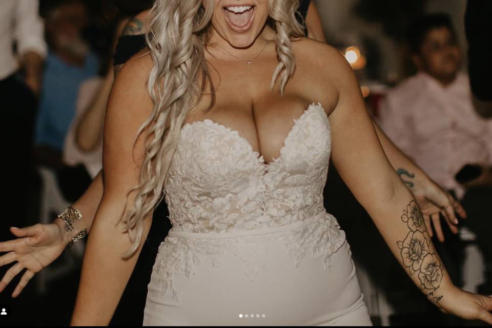 Bride Celebrating