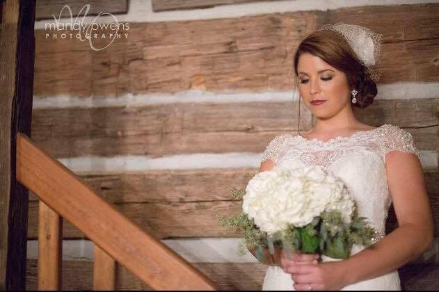 Bride and her bouquet