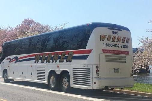 Charter bus exterior