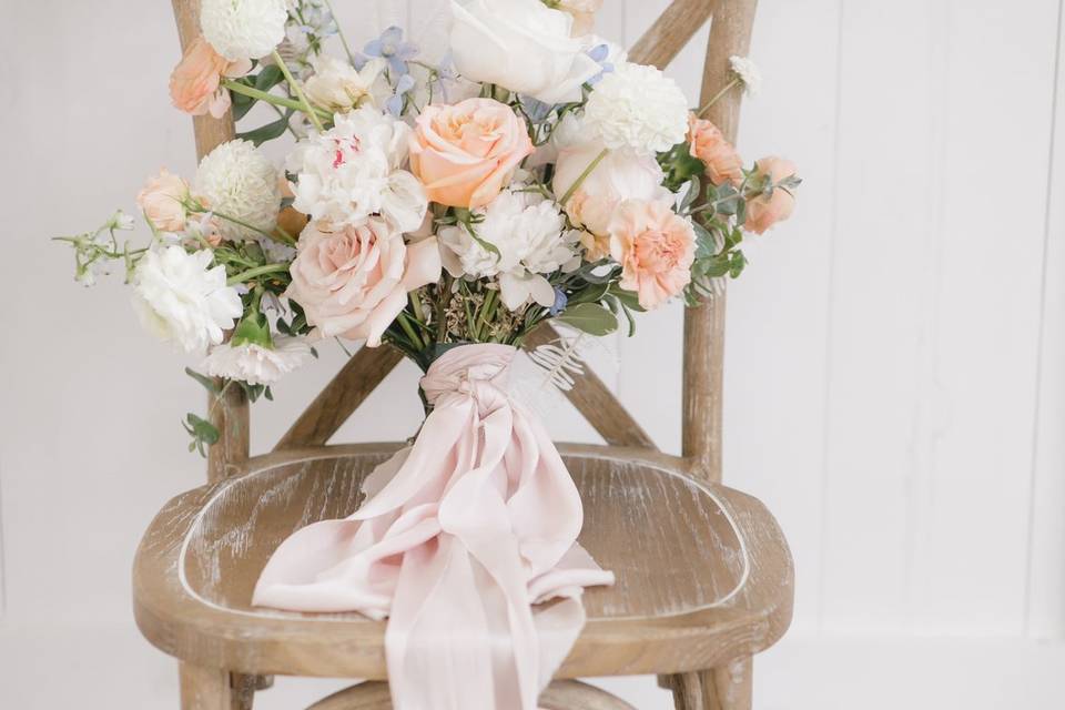 Peach Wedding Bouquet