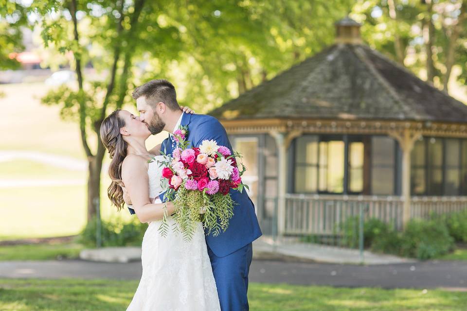 Outdoor wedding ceremony