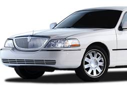 White lincoln town car stretch