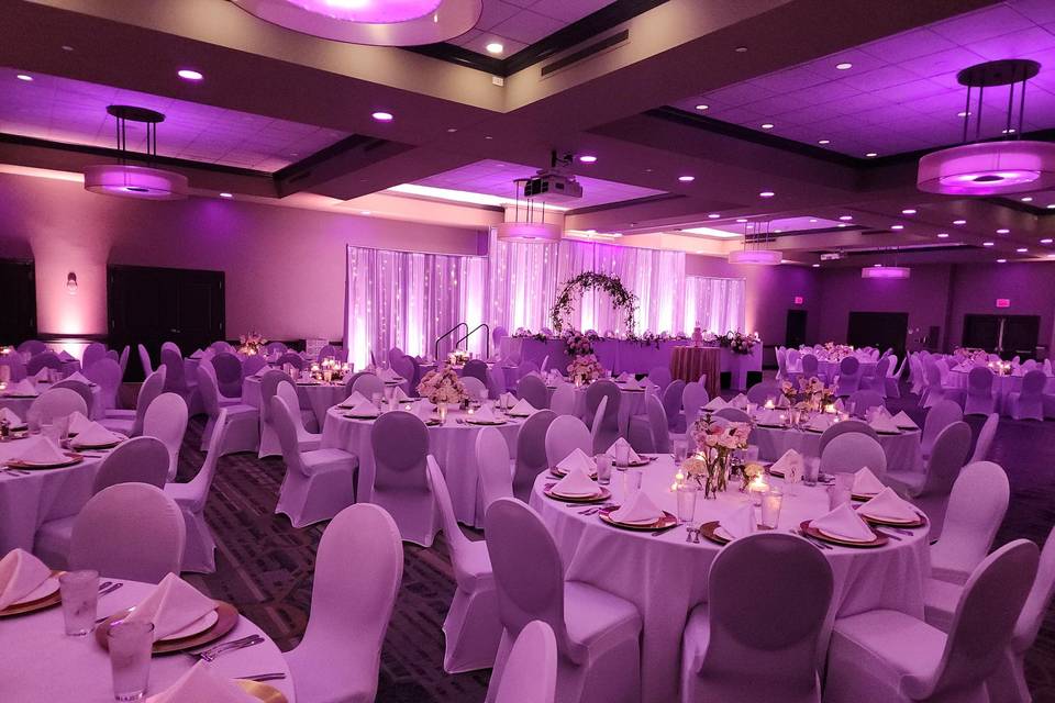 Pipe and drape plus gold hoop