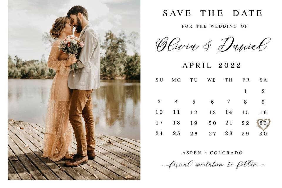 Save-the-date calendar