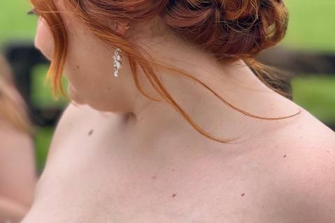 Red head updo