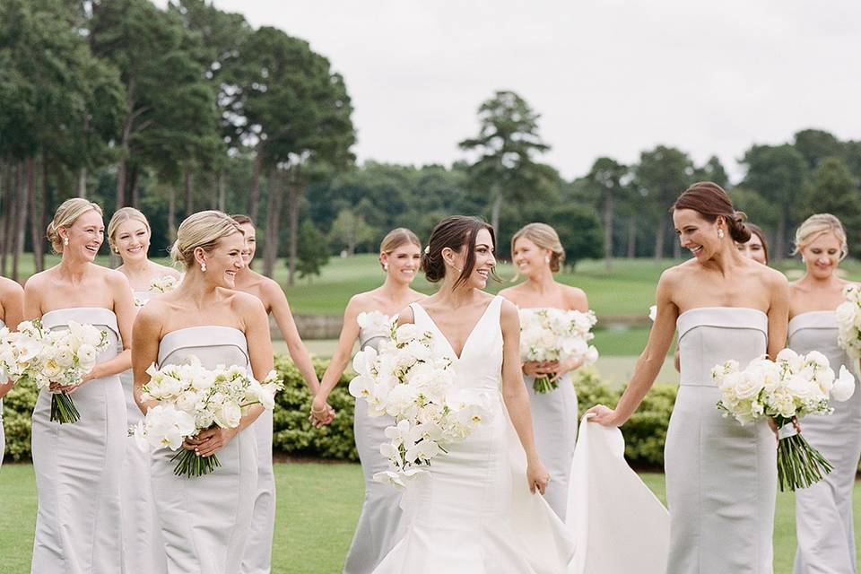 Bride and Bridesmaids