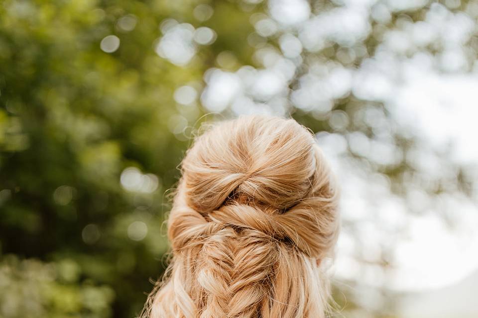 Boho bridal hair