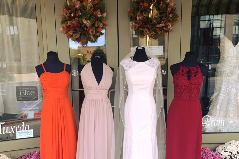 Colorful formal gowns