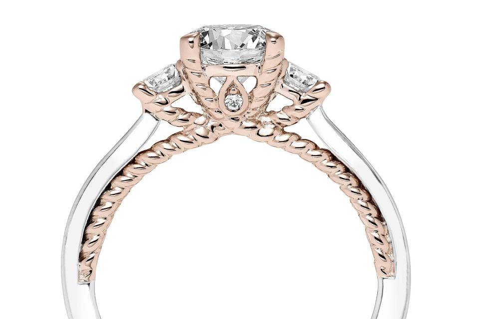 Diamond engagement ring rose gold