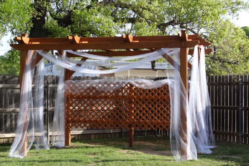 Outdoor ceremony area