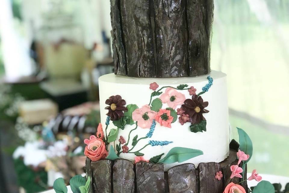 Three-Tier Fairy Garden Cake