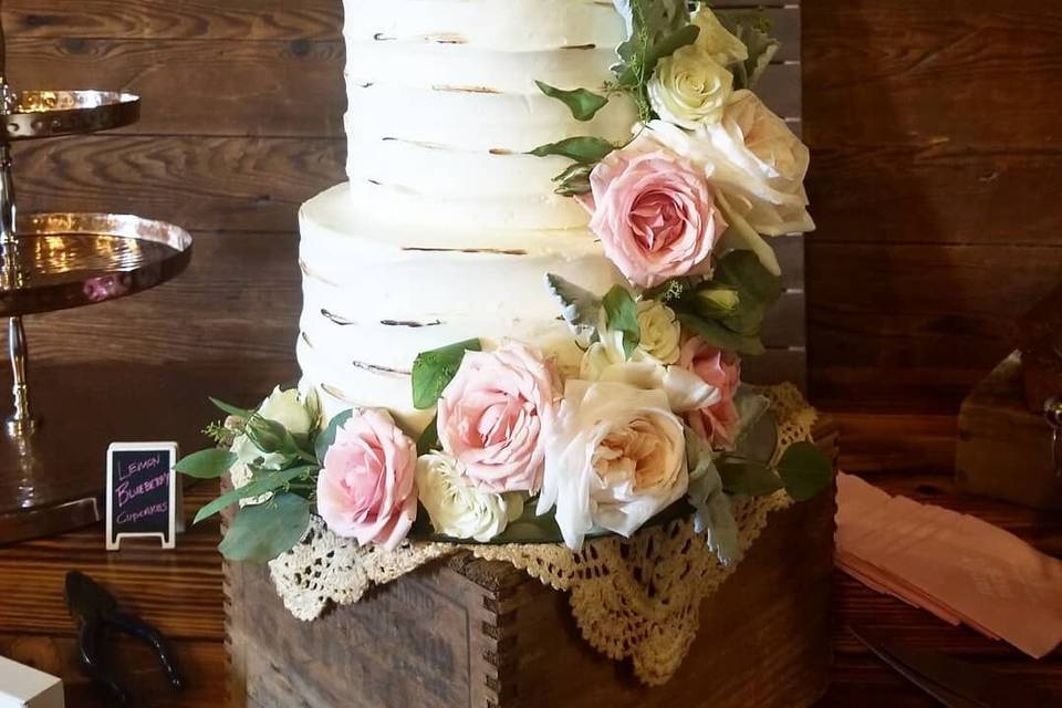 Three-tier cake
