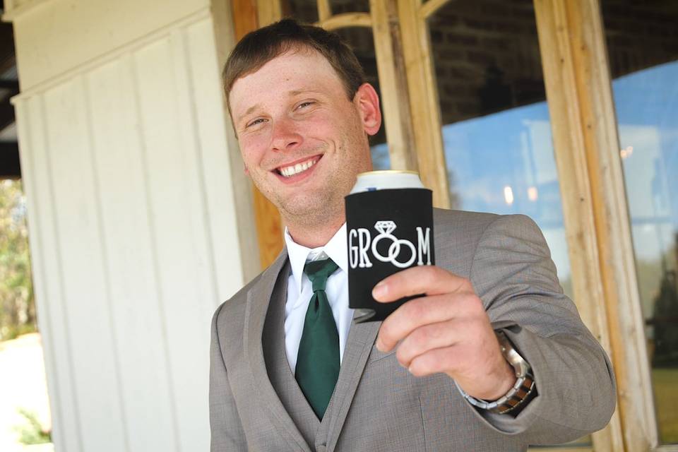 Cheers from the groom