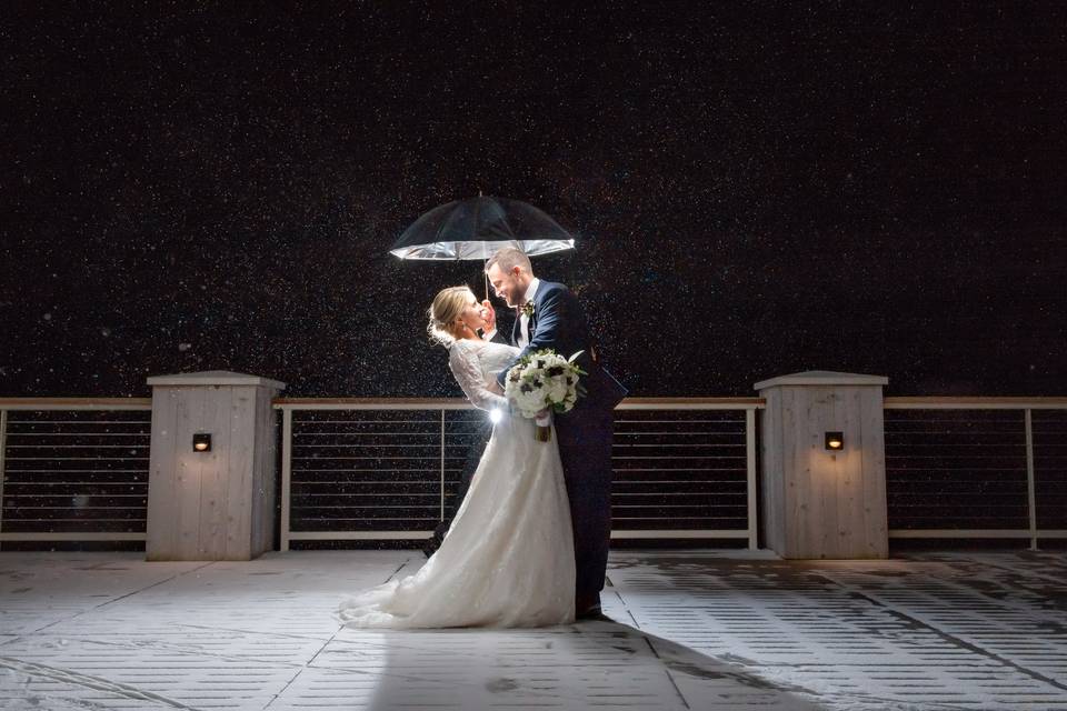 Gloucester Snow Wedding Photo