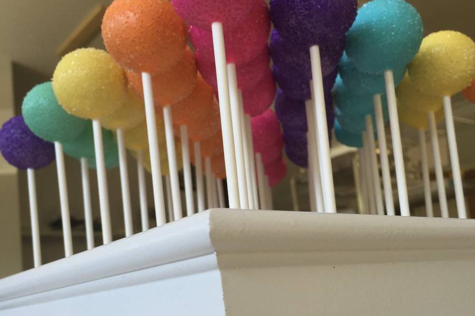 Colorful cake pops