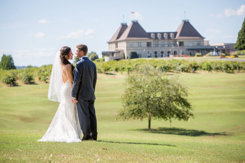 Couple at chateau Elan