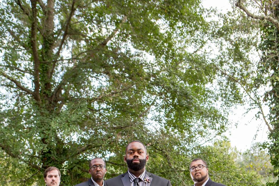 Groomsmen with swords