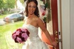 The bride in her white gown