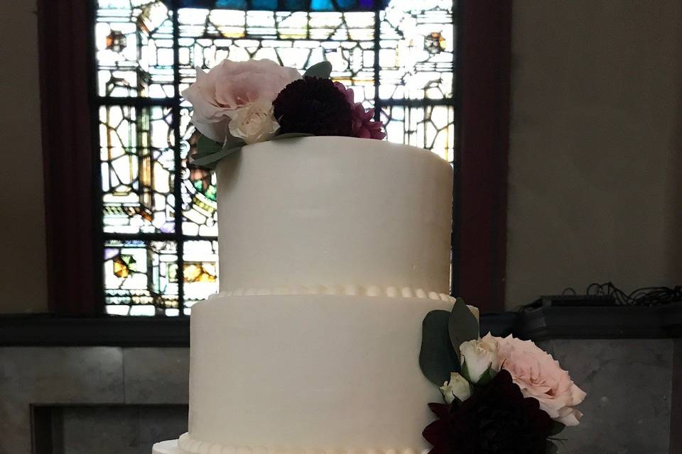 Cake Topper with Flowers