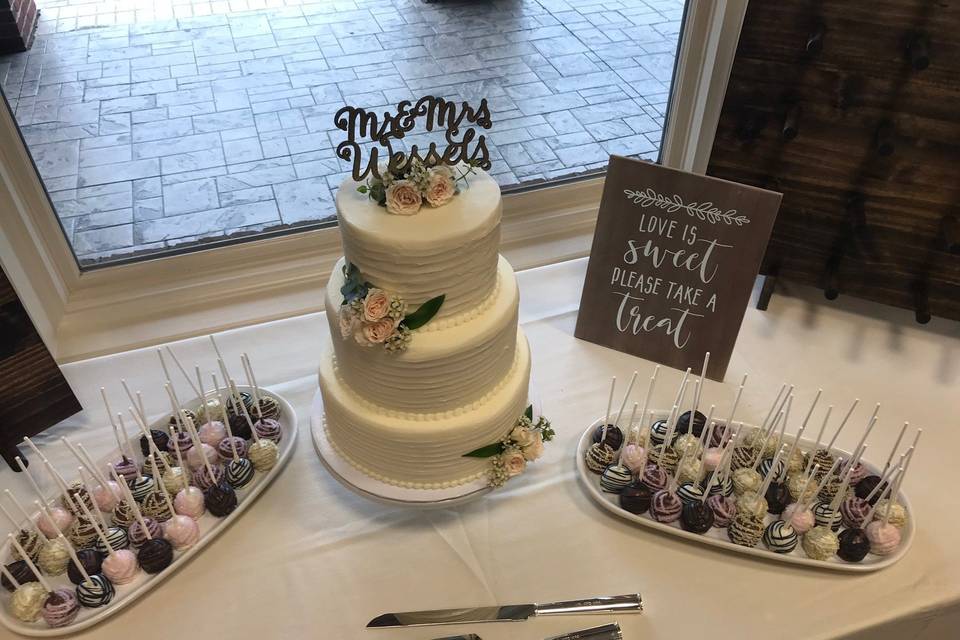 Wedding Cake and Cake Pops