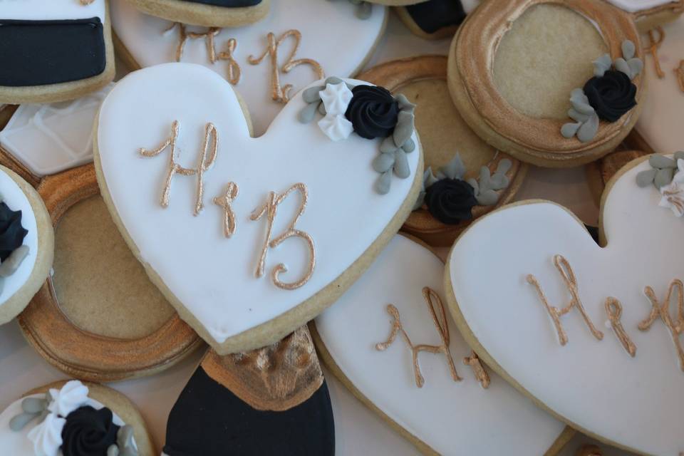 Black, White and Gold Cookies