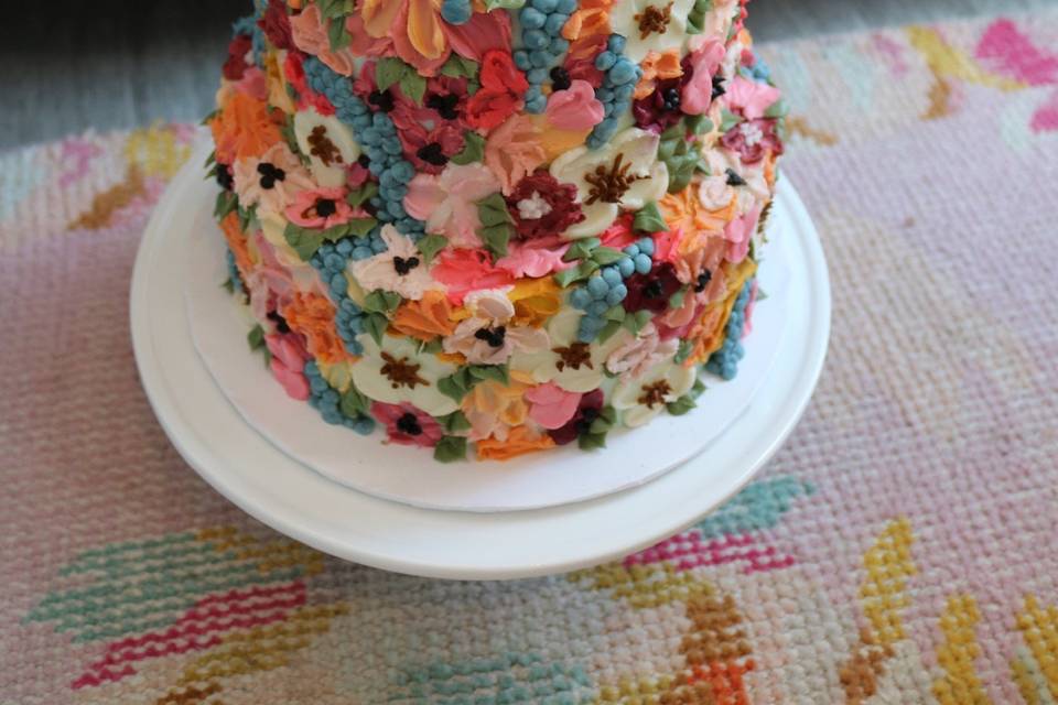 Colorful Textured Buttercream