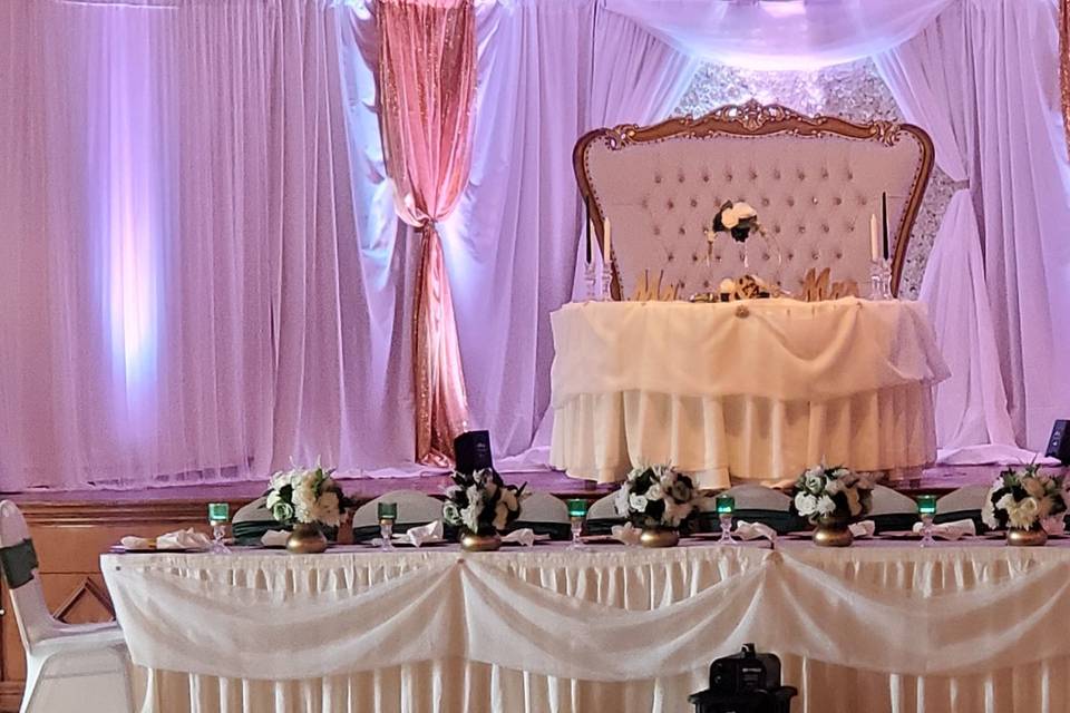 Sweetheart Table & Backdrop