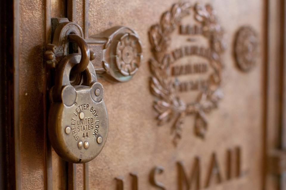 Vintage Mailbox in Lobby